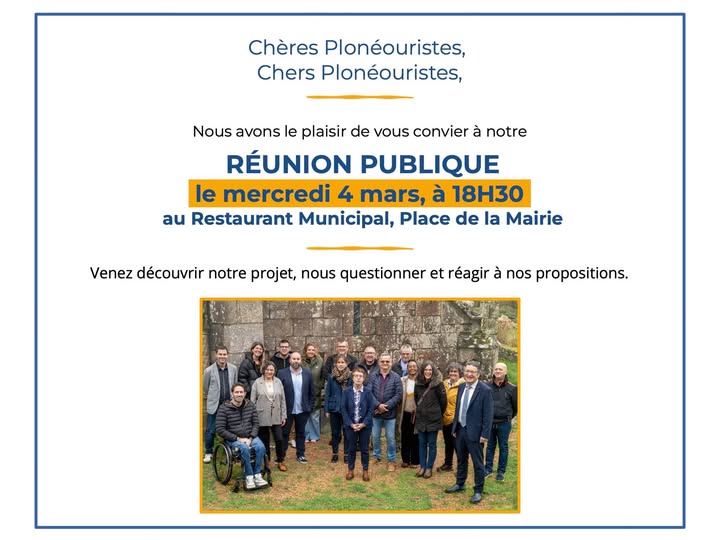 Réunion publique le 4 mars